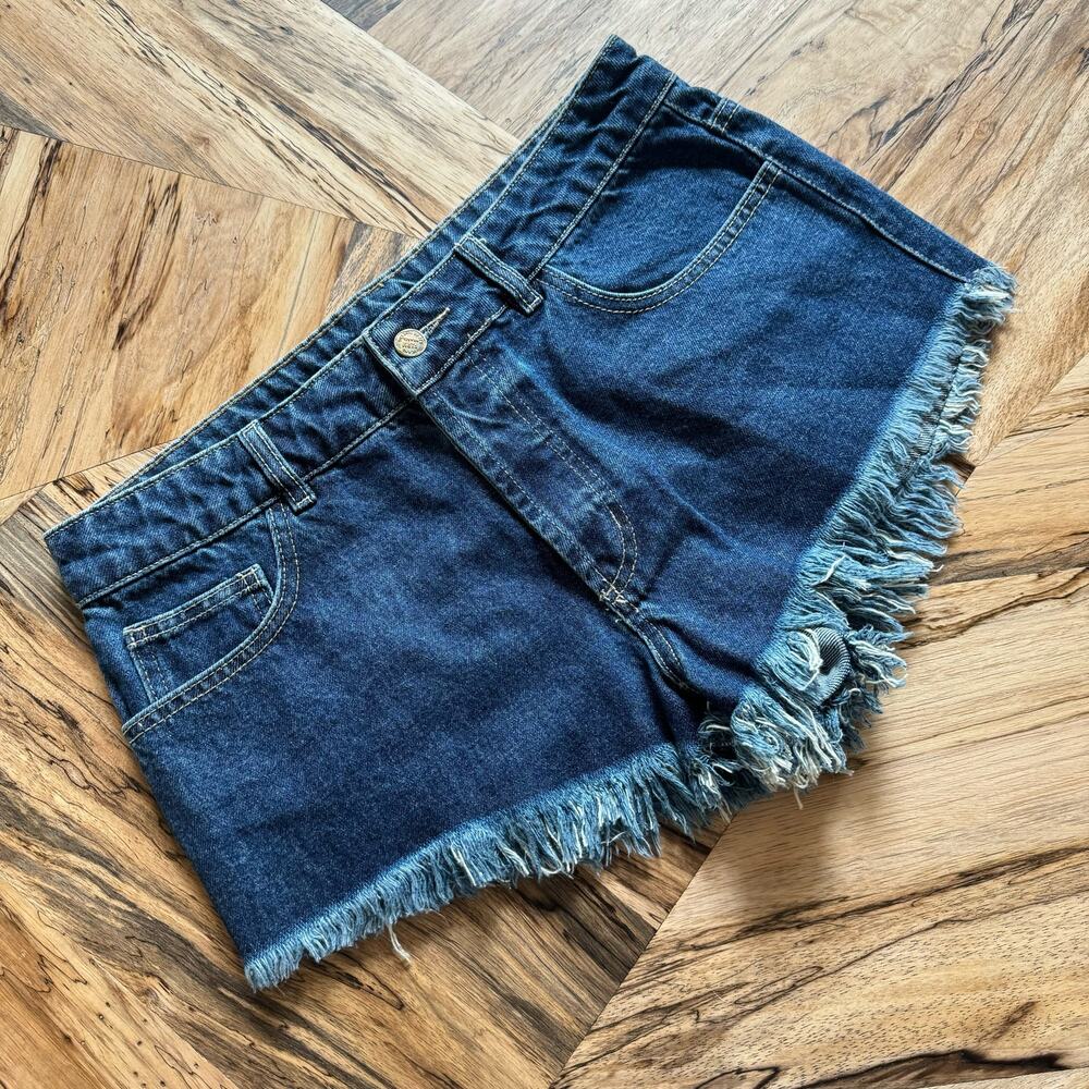 Farm Rio Embroidered Cut Off Jean Shorts - Picture 3 of 8